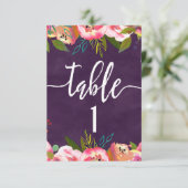 Grafiek met chic Wedding Table Number Kaart (Staand voorkant)