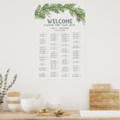 Grafiek met gebogen tak Greenery Alfabetical Seati Poster (Keuken)