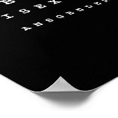 Grafiek met gegadigde ogen (ophaallijn) poster (Hoek)