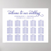 Grafiek met handschrift Chic Wedding Seating Poster (Voorkant)