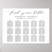 Grafiek met handschrift Chic Wedding Seating Poster (Voorkant)