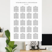 Grafiek met handschrift Chic Wedding Seating Poster (Thuiskantoor)