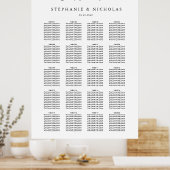 Grafiek met handschrift Chic Wedding Seating Poster (Keuken)