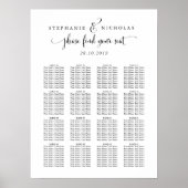 Grafiek met handschrift Chic Wedding Seating Poster (Voorkant)