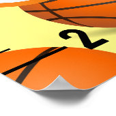 Grafiek met modelgroei bakketbal foto poster (Hoek)