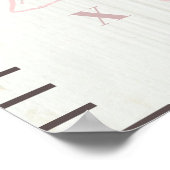 Grafiek met roze Floral Alphabet Groei Poster (Hoek)