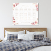 Grafiek met roze pekelroze pekelrog van de Chic Cr Canvas Afdruk (Insitu (Slaapkamer))