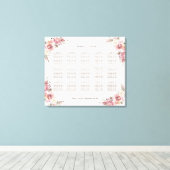 Grafiek met roze pekelroze pekelrog van de Chic Cr Canvas Afdruk (Insitu (Houten vloer))