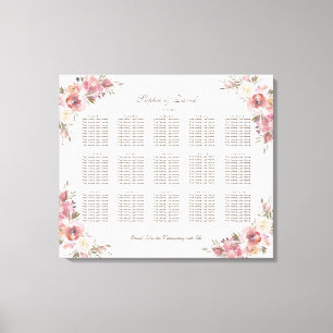Grafiek met roze pekelroze pekelrog van de Chic Cr Canvas Afdruk