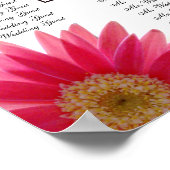 Grafiek met tropische feestdagen tijdens het huwel poster (Hoek)