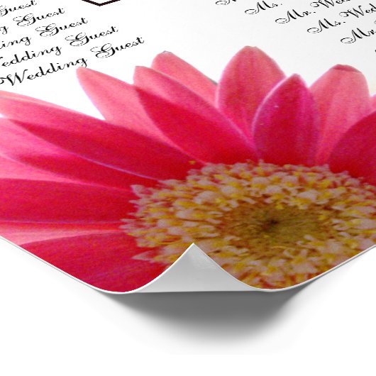 Grafiek met tropische feestdagen tijdens het huwel poster (Hoek)