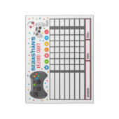 Grafiek met videospellen voor persoonlijk gebruik notitieblok (Linkerzijde)