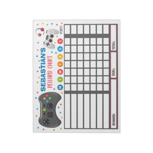 Grafiek met videospellen voor persoonlijk gebruik notitieblok (Linkerzijde)