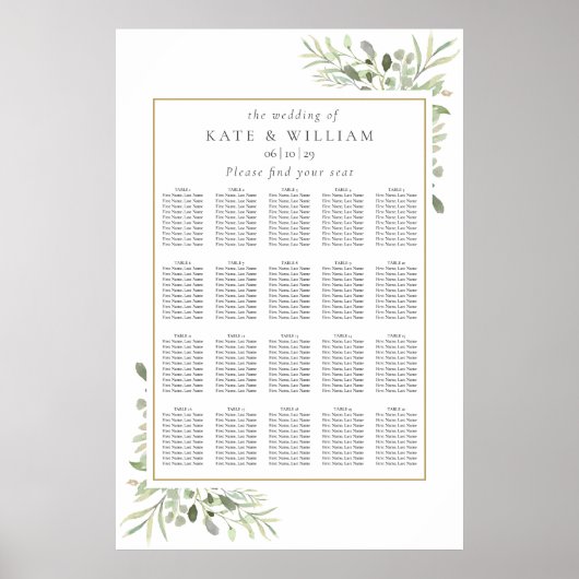 Grafiek modern Grieks bruiloft Poster (Voorkant)