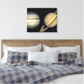 Grafiek NASA Solar System Planet Sizes, vergroot Canvas Afdruk (Insitu (Slaapkamer))