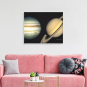 Grafiek NASA Solar System Planet Sizes, vergroot Canvas Afdruk (Insitu (Woonkamer))
