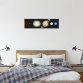 Grafiek NASA Solar System Planet Sizes, vergroot Canvas Afdruk (Insitu (Slaapkamer))