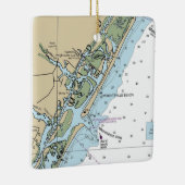 Grafiek NC Wright tsville Beach Keramisch Ornament (Rechts)