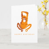 Grafiek - ORANGUTAN - Wilde dieren - Natuur Kaart (Gele Bloem)