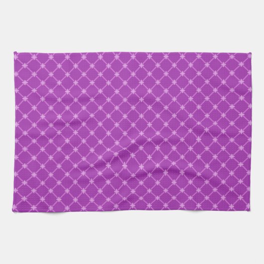 Grafiek, Paars Criss Cross Pattern Theedoek (Horizontaal)