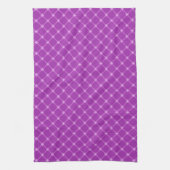 Grafiek, Paars Criss Cross Pattern Theedoek (Verticaal)