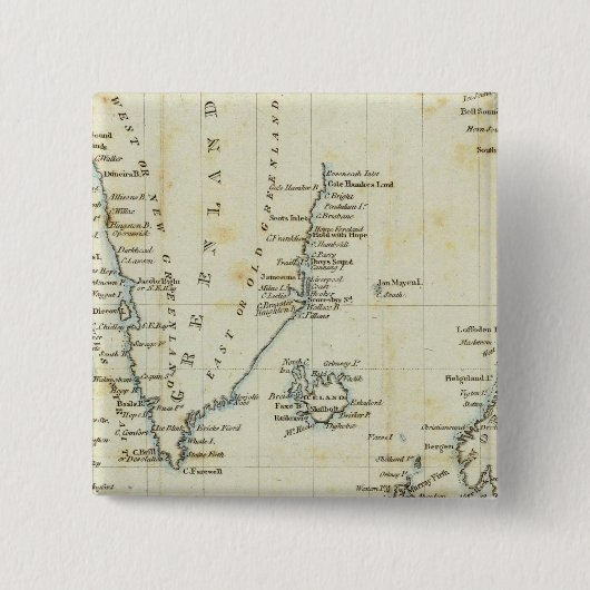Grafiek, Polaire Zeeen Vierkante Button 5,1 Cm (Voorkant)