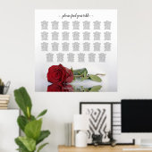 Grafiek Romantic Red Rose Poster (Thuiskantoor)