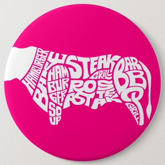 Grafiek rundvlees ronde button 6,0 cm (Voorkant)