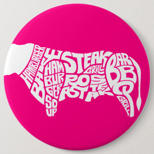 Grafiek rundvlees ronde button 6,0 cm