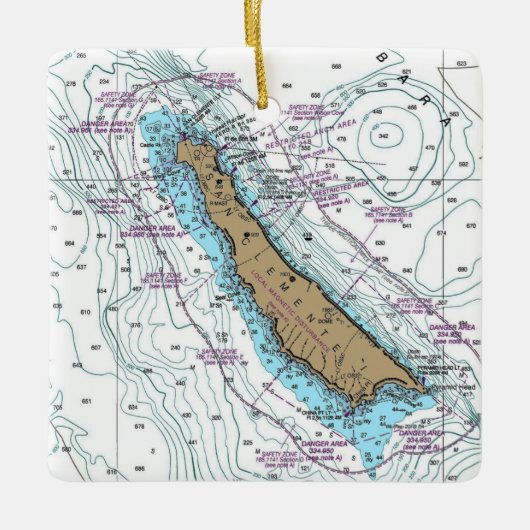 Grafiek San Clemente Keramisch Ornament (Voorkant)