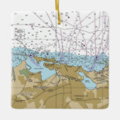 Grafiek San Juan Puerto Rico Keramisch Ornament (Voorkant)