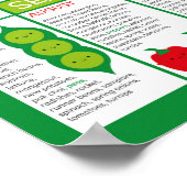 Grafiek seizoensgebonden groente in het Verenigd K Poster (Hoek)