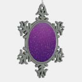 Grafiek Soda met kleine belletjes Achtergrond Art Tin Sneeuwvlok Ornament (Links)