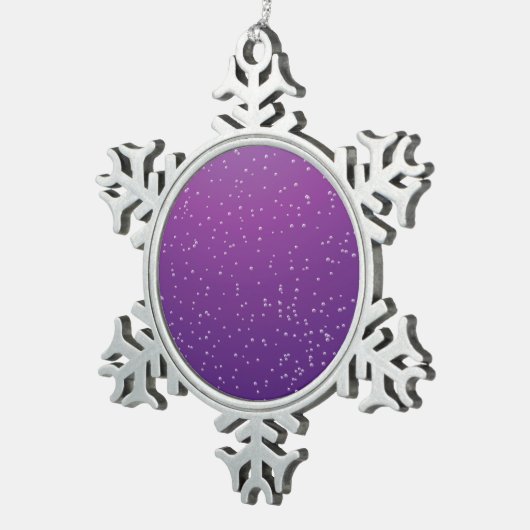 Grafiek Soda met kleine belletjes Achtergrond Art Tin Sneeuwvlok Ornament (Rechts)