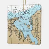 Grafiek Sodus Bay New York Keramisch Ornament (Links)