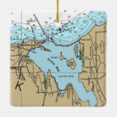 Grafiek Sodus Bay New York Keramisch Ornament (Achterkant)