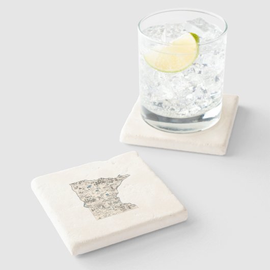 Grafiek  staat van het Antiek Afbeelding van Minne Stenen Onderzetter (Zijkant)