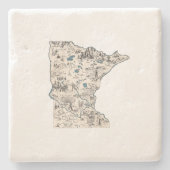 Grafiek  staat van het Antiek Afbeelding van Minne Stenen Onderzetter (Voorkant)