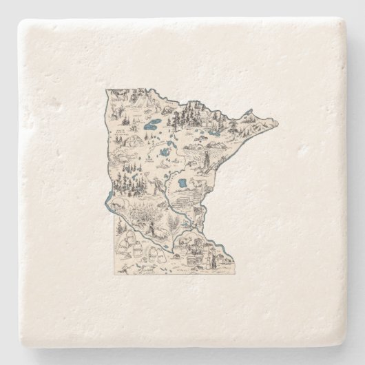 Grafiek  staat van het Antiek Afbeelding van Minne Stenen Onderzetter (Voorkant)