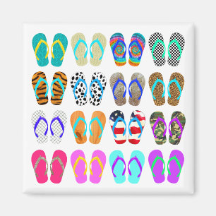 Grafiek Teenslippers zomer Magneet