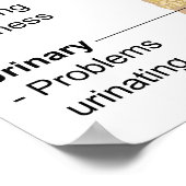 Grafiek Vaak Tekenen + Symptomen Fibromyalgie Post Poster (Hoek)