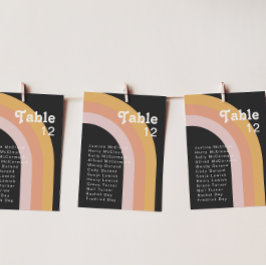 Grafiek van 70 Rainbow Dark Table Number van Moder