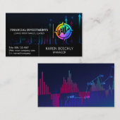 Grafiek van de aandelenmarkt Geldgrafiek | Fin Tec Visitekaartje (Voorkant / Achterkant)