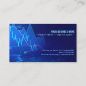 Grafiek van de aandelenmarkt of van de termijnhand visitekaartje (Achterkant)