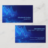 Grafiek van de aandelenmarkt of van de termijnhand visitekaartje (Voorkant / Achterkant)