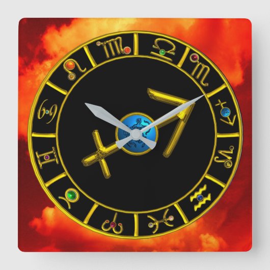 Grafiek van de Astrologie van het Juweel van de Vierkante Klok (Voorkant)