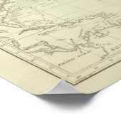 Grafiek van de Atlantische Oceaan Poster (Hoek)