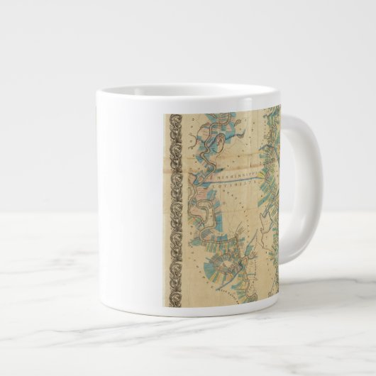Grafiek van de benedenloop van de Mississippi Grote Koffiekop (Voorkant rechts)