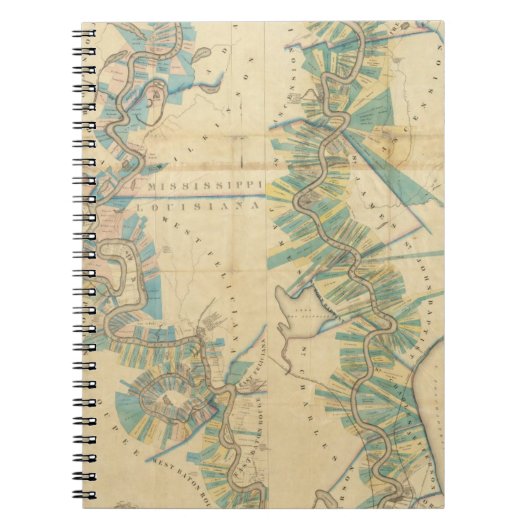 Grafiek van de benedenloop van de Mississippi Notitieboek (Voorkant)