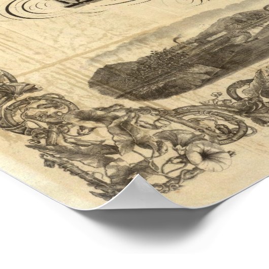 Grafiek van de benedenloop van de Mississippi Poster (Hoek)